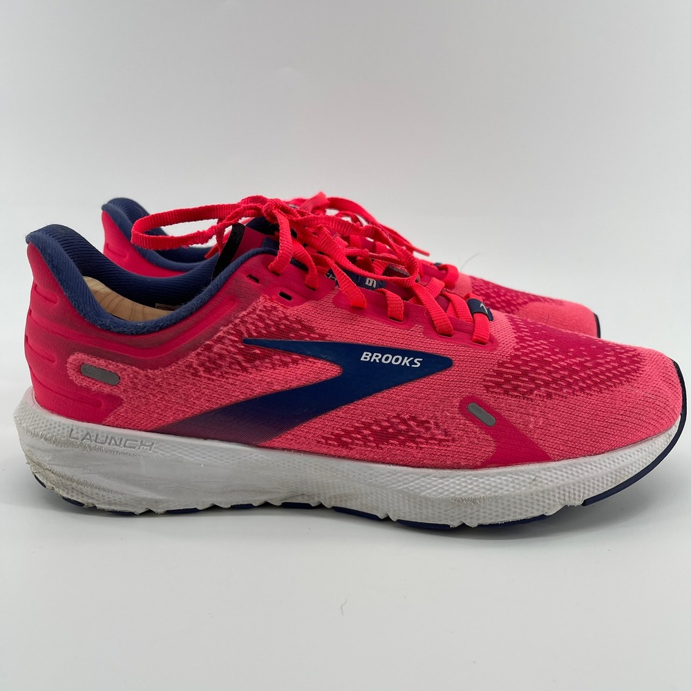Brooks Launch 9 Women's Running Shoes Pink Navy Lace Up Athletic Sneakers Size 9
